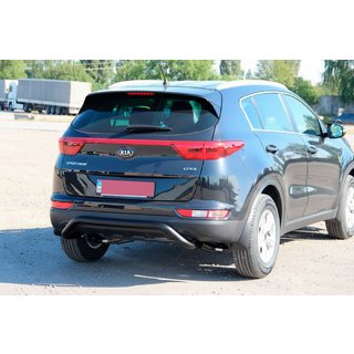 Tylny Ochraniacz AK007 Czarny (Stal Nierdzewna) Kia Sportage 2015-2021 zdjęcia 1