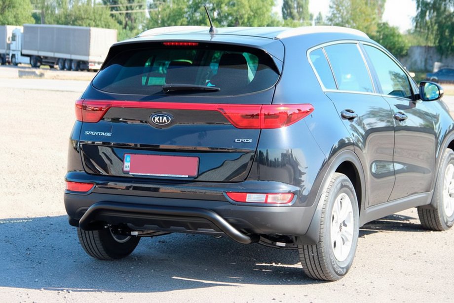 Kia Sportage 2015-2021 Tylny Ochraniacz AK007 Czarny (Stal Nierdzewna) Image