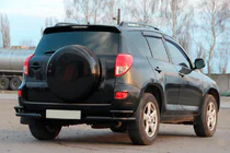 Toyota Rav 4 2006-2013 Tylne narożniki AK003-double Czarny (2 szt., stal nierdzewna) zdjęcia 3