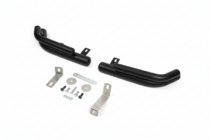 Hyundai Santa Fe 2 2006-2012 Tylne podwójne narożne rury AK003 Double Black (stal nierdzewna) zdjęcia 1
