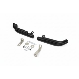 Tylne podwójne narożne rury AK003 Double Black (stal nierdzewna) Hyundai Santa Fe 2 2006-2012 zdjęcia 1
