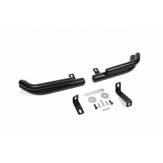 Tylne podwójne narożne rury AK003 Double Black (stal nierdzewna) Hyundai Santa Fe 2 2006-2012 zdjęcia 2