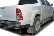 Toyota Hilux 2006-2015 Tylne Narożniki AK003-Podwójne Black (Stal Nierdzewna) zdjęcia 1