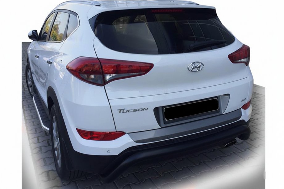 Hyundai Tucson TL 2016-2021 Tylna Belka AK007 Czarna (Stal Nierdzewna) Zdjęcia 1