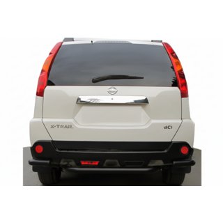 Tylne narożne orurowanie z częścią środkową AK0073 Czarny (2 szt., stal nierdzewna) Nissan X-trail T31 2007-2014