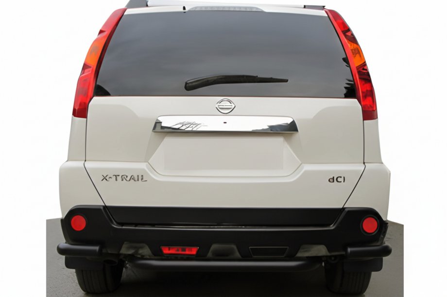 Nissan X-trail T31 2007-2014 Tylne narożne orurowanie z częścią środkową AK0073 Czarny (2 szt., stal nierdzewna) Image