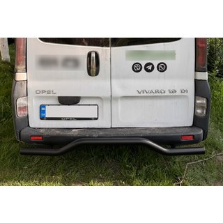 Tylny Ochraniacz AK006 Czarny (Stal Nierdzewna) Opel Vivaro 2001–2015 zdjęcia 1