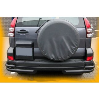 Tylne Podwójne Rurki AK003-2 Czarny (2 szt., Stal Nierdzewna) Toyota Land Cruiser Prado 120 2002-2009 zdjęcia 4