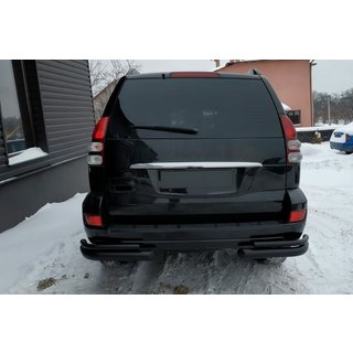 Tylne Podwójne Rurki AK003-2 Czarny (2 szt., Stal Nierdzewna) Toyota Land Cruiser Prado 120 2002-2009 zdjęcia 2