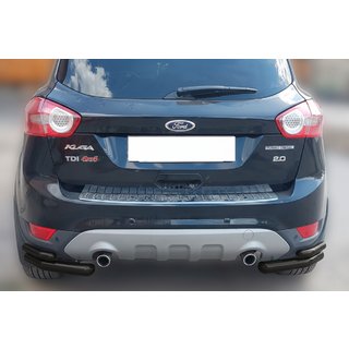 Tylne podwójne narożniki AK003-double Czarny (2 szt., stal nierdzewna) Ford Kuga 2008-2013 zdjęcia 1