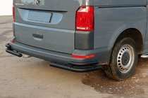 Volkswagen T6 2015-2024 Tylne narożne rury AK003-Double Black (2 szt., stal nierdzewna) zdjęcia 1