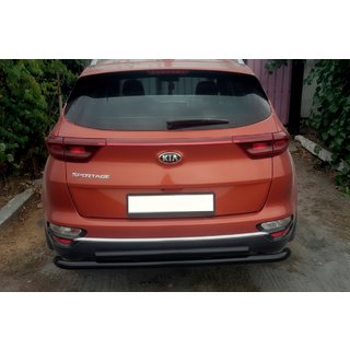Tylny Ochraniacz AK002-2 Czarny (Stal Nierdzewna) Kia Sportage 2015-2021 zdjęcia 2