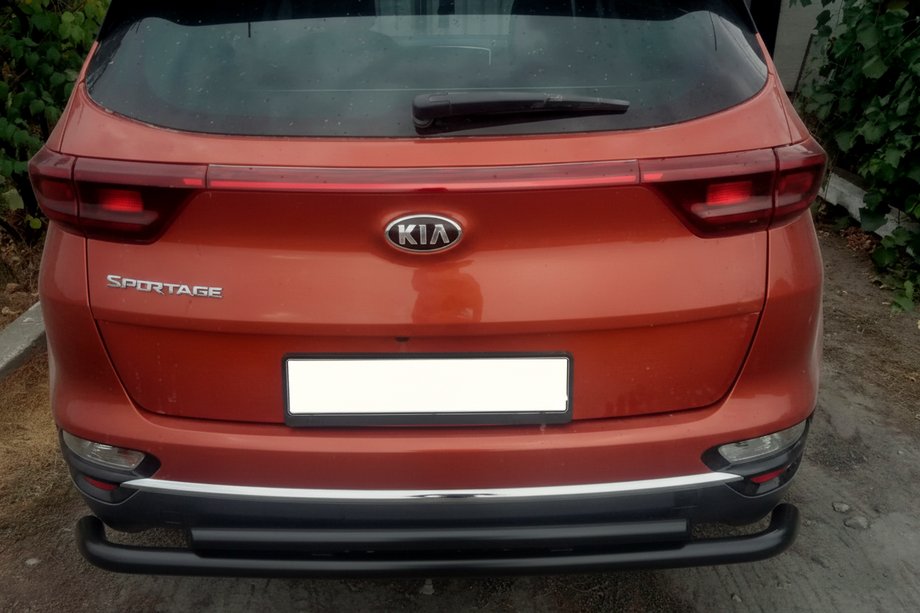 Kia Sportage 2015-2021 Tylny Ochraniacz AK002-2 Czarny (Stal Nierdzewna) Image