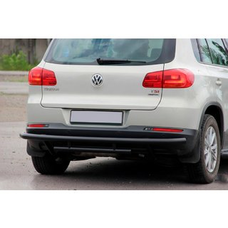 Tylny Ochraniacz AK002-2 Czarny (Stal Nierdzewna) Volkswagen Tiguan 2007-2016 zdjęcia 1