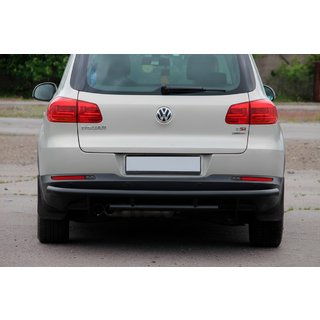 Tylny Ochraniacz AK002-2 Czarny (Stal Nierdzewna) Volkswagen Tiguan 2007-2016 zdjęcia 2