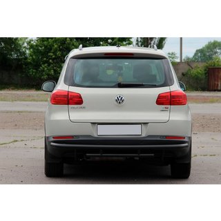 Tylny Ochraniacz AK002-2 Czarny (Stal Nierdzewna) Volkswagen Tiguan 2007-2016 zdjęcia 4