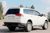 Mitsubishi Pajero Sport 2008-2015 Tylny ochraniacz AK003-Special Black (2 szt., stal nierdzewna) zdjęcia 3