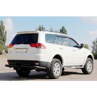 Tylny ochraniacz AK003-Special Black (2 szt., stal nierdzewna) Mitsubishi Pajero Sport 2008-2015 zdjęcia 3