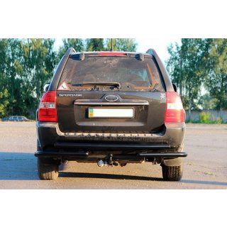 Tylna Belka AK007 Czarna (Stal Nierdzewna) Kia Sportage 2004-2010 zdjęcia 3