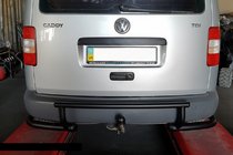 Volkswagen Caddy 2004-2010 Tylna Belka AK003-3 Czarna (2 szt., Stal Nierdzewna) zdjęcia 1