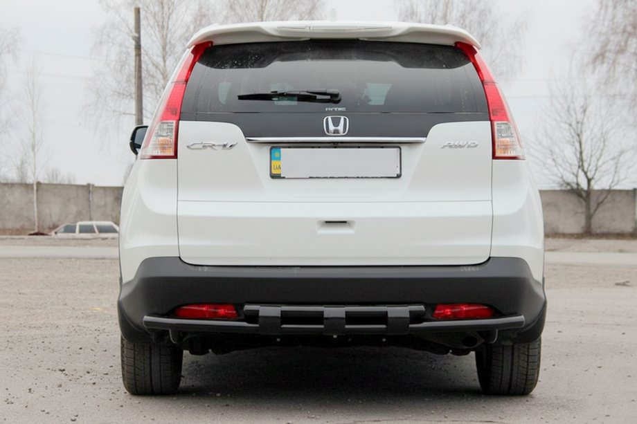 Honda CRV 2012-2016 Tylny Podwójny Pałąk AK002 Black (Stal Nierdzewna) Image