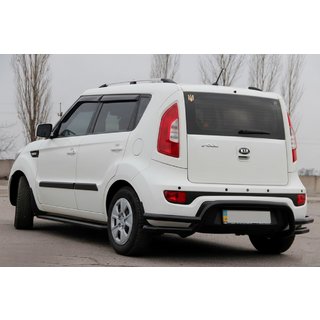 Tylny Ochraniacz AK007-2 Czarny (Stal Nierdzewna) Kia Soul II 2013-2018 zdjęcia 1