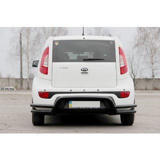 Tylny Ochraniacz AK007-2 Czarny (Stal Nierdzewna) Kia Soul II 2013-2018 zdjęcia 2