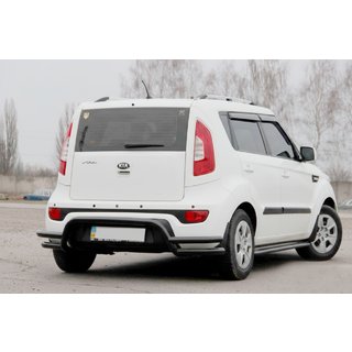 Tylny Ochraniacz AK007-2 Czarny (Stal Nierdzewna) Kia Soul II 2013-2018 zdjęcia 3