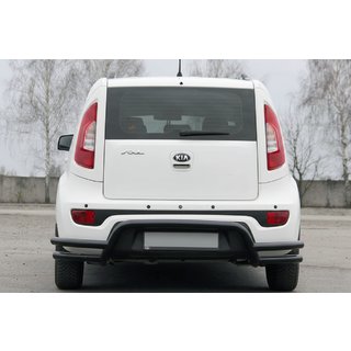 Tylny Ochraniacz AK007-2 Czarny (Stal Nierdzewna) Kia Soul II 2013-2018 zdjęcia 4