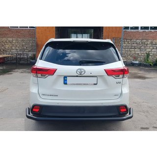 Tylny Ochraniacz AK005-2 Czarny (2 szt., Stal Nierdzewna) Toyota Highlander 2013-2019 zdjęcia 2