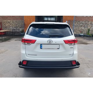 Tylny Ochraniacz AK005-2 Czarny (2 szt., Stal Nierdzewna) Toyota Highlander 2013-2019 zdjęcia 4