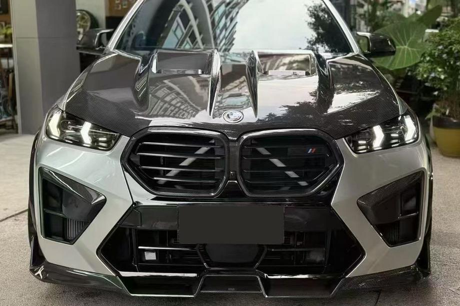 BMW X6 G06 2019–2027 Nakładka na przedni zderzak SQ do F96 2023+, Carbon Image