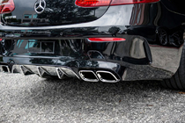 Mercedes E-class coupe C238 2016-2024 Tylny Dyfuzor Black z Końcówkami Chrome (Design AMG63) zdjęcia 1