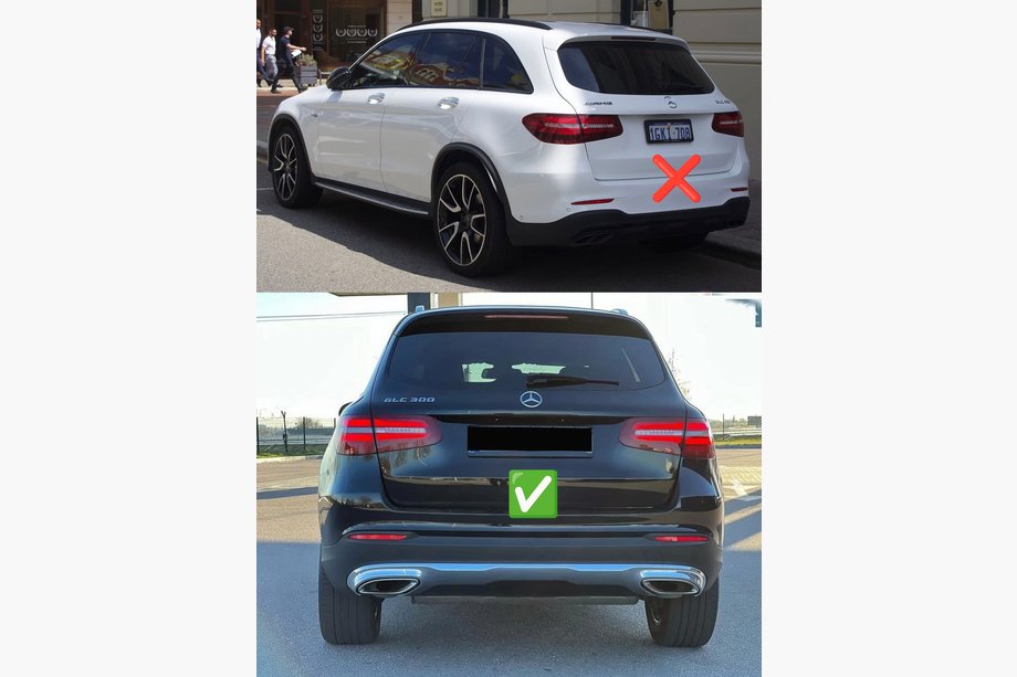 Mercedes GLC X253 2015-2022 Chlapacze tylne Premium (do Base) Zdjęcia 5