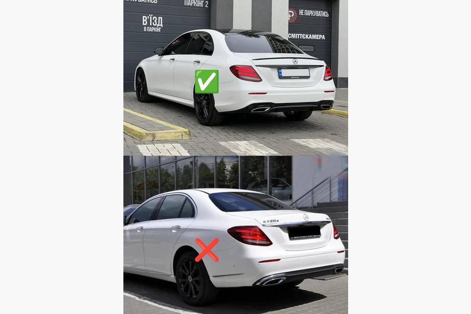 Mercedes E-class W213 2016-2023 Chlapacze tylne Premium do AMG-Line (4 szt.) Zdjęcia 2