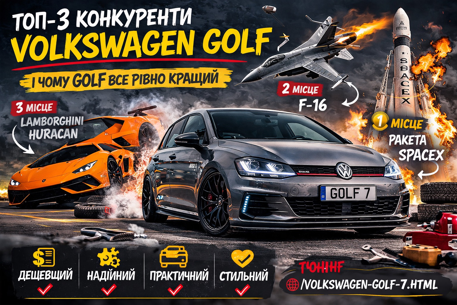 Top 3 konkurenci Volkswagen Golf: gdy zdrowy rozsądek przegrał z marketingiem, blichtrem i odrzutowym ciągiem