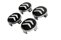 Citroen Zaślepki do felg 60/56 mm (Czarne z chromem, 4 szt.) zdjęcia 2