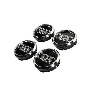 Zaślepki do felg 60/58 mm (Czarne z chromem, 4 szt.) zdjęcia 2