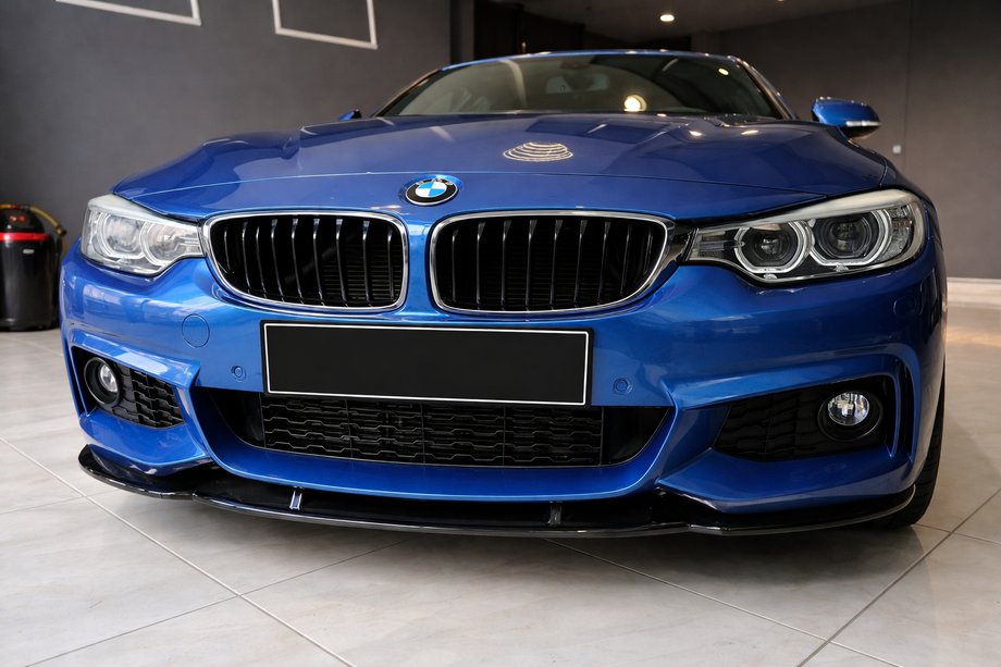 BMW 4 Series F32/F33/F36 2012-2020 Dokładka przedniego zderzaka Lip EuroCap (do M-Sport, 2014-2017, czarny połysk) Image