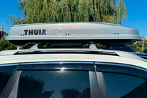 Nissan X-trail T32/Rogue 2014-2021 Belki poprzeczne bagażnika dachowego na zintegrowane relingi OEM (2 szt.) Czarny zdjęcia 6