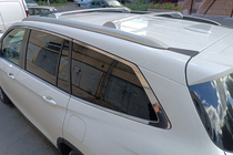 Acura MDX 2013-2020 Belki poprzeczne bagażnika dachowego na relingi zintegrowane OEM (2 szt.) Chrom zdjęcia 7