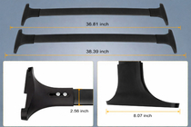 Ford Ecosport 2013-2022 Belki poprzeczne bagażnika dachowego na relingi zintegrowane OEM (2 szt.) Szary zdjęcia 7