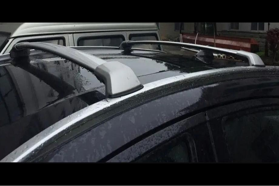Honda HR-V 2014-2021 Belki poprzeczne bagażnika dachowego na relingi zintegrowane OEM (2 szt.) Szary Image