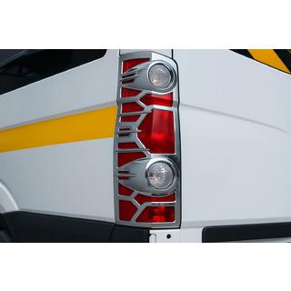 Chromowane Nakladki na Lampy Tylne (2 szt, plastik) Volkswagen Crafter 2006-2016 zdjęcia 1