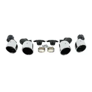 Końcówki wydechu V2 Silver w stylu X5M F95 zdjęcia 1
