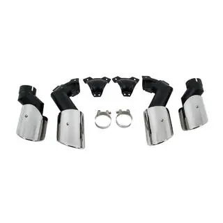 Końcówki wydechu V2 Silver w stylu X5M F95 zdjęcia 2