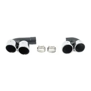 Końcówki wydechu V1 Silver w stylu X5M F95 zdjęcia 1