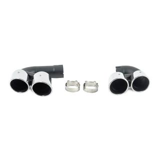 Końcówki wydechu V1 Silver w stylu X6M F96 zdjęcia 1