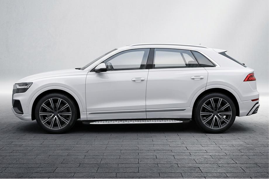Audi Q8 2018- Progi Boczné Shining V1 (2 szt., Aluminium) Image