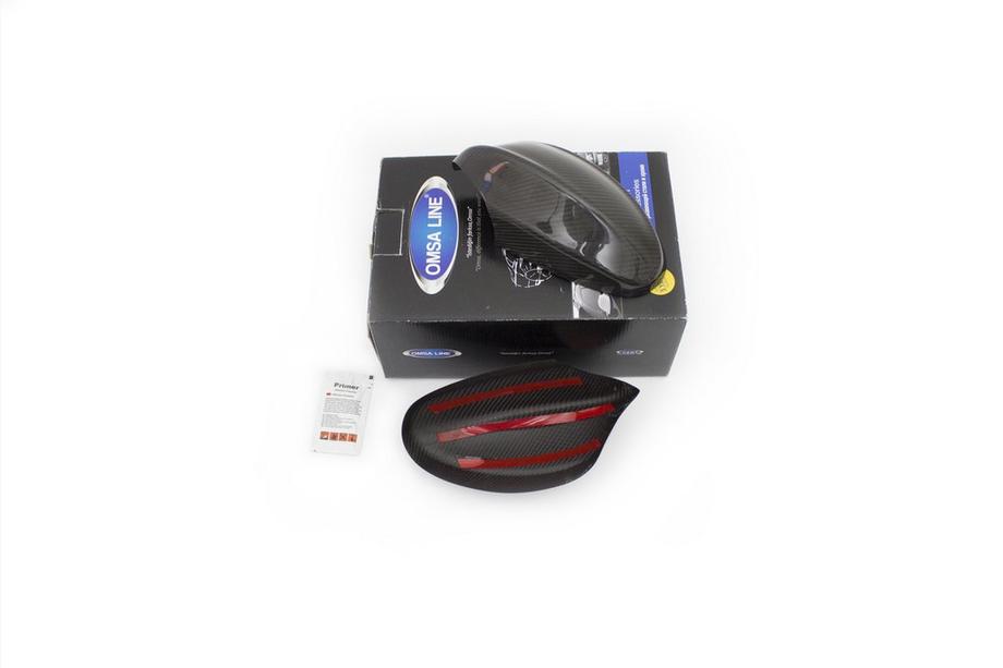BMW 3 Series E90/E91 2005-2011 Nakładki na Lusterka 2005-2008 (2 szt., Prawdziwy Carbon) Zdjęcia 4